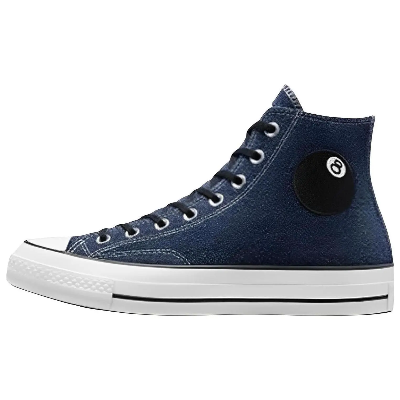 Stussy x Converse Chuck 70 High '8 Ball' Classic Casual Sneaker, Men's/Women's Sports Footwear, Retro Fashion Shoe