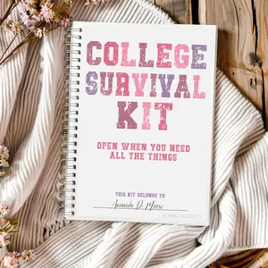 College Survival Kit, Senior Graduation Gift Card Book, Class of 2026 For When Cards, Grad Gift For Her