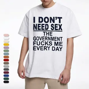 Tee4daddy - Government Fk Me Every Day T-Shirt, Graphic Round Neck Shirt, Comfortable Streetwear, Men Cotton Shirt, Casual Streetwear