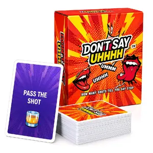 Don’t Say Uhhh Card Game – Funny Adult Party Game | Funny Drinking Game Challenge | 130+ Cards + Timer