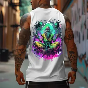 Dragon Ball DBZ Master Roshi Unisex Summer outfits men streetwear 80s 90s graphic tees cotton Anime tank tops men gifts