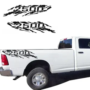 2pcs Car Bed Side Splash Speckled Ink Graphics Decals Waterproof Vinyl Sticker for Dodge Ram 2500 Pickup Trucks Accessories