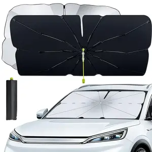 51"x30" Car Windshield Sun Shade Umbrella – Foldable UV Block & Heat Insulation, Keep Cool Front Window Cover, Interior Protection for SUV Sedan (Large)