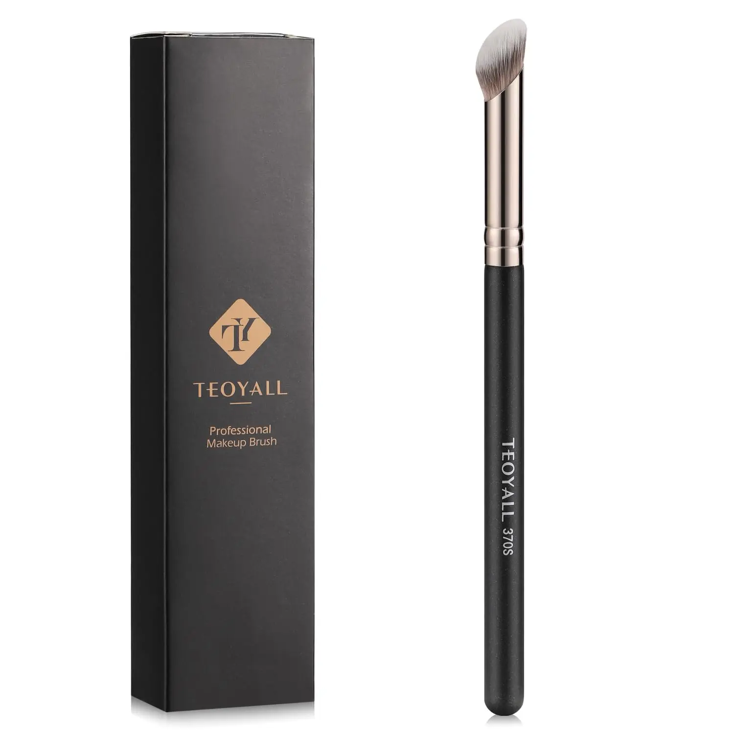 370S Under-Eye Concealer Brush, Small Angled Precision Brush | Applies corrector on dark circles. Blends concealer seamlessly. Sets eye primer smoothly. Small Multitask Brush