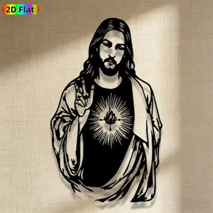 1pc Religious Jesus Metal Wall Art, Religious Jesus Statue Mural, Iron Craft, Religious Decoration, Perfect for Living Room, Prayer Room, Church Decor, Intricate Craftsmanship, Highquality Engraving, Easter Decor, Ideal Gift for Christian Believers