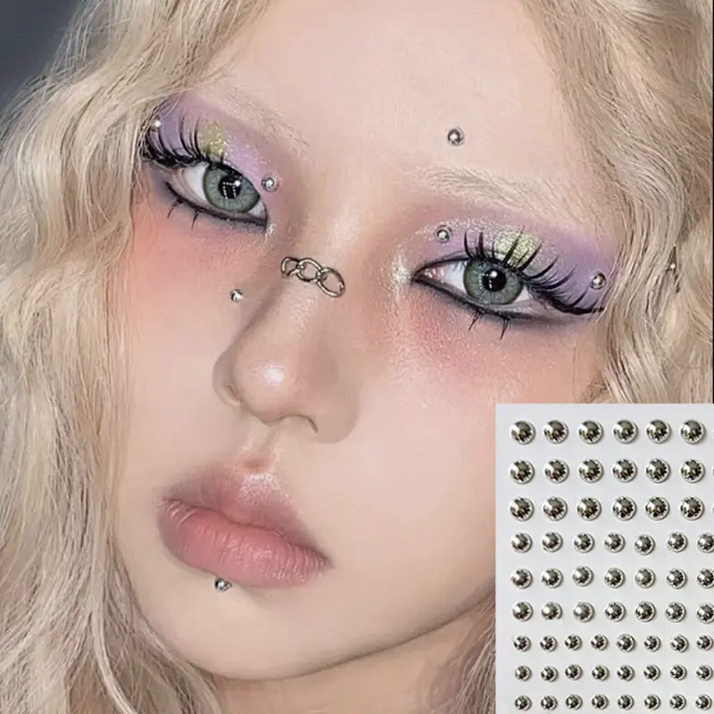 2025 Trendy Peel-Stick Fast Bio-Adhesive Stud Stickers - Fake Nose Rings for Women, Fashion Body Jewelry for All Skin Types, Funky Accessories for Concerts, Cosplay