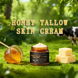 Handcrafted Tallow Honey Balm - Natural Daily Face & Body Moisturizer, Gentle Skin Care for Soft, Smooth Skin