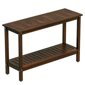 Console Table 48" Patio Side Accent Table Multifunctional w/Foot Sliders Coffee