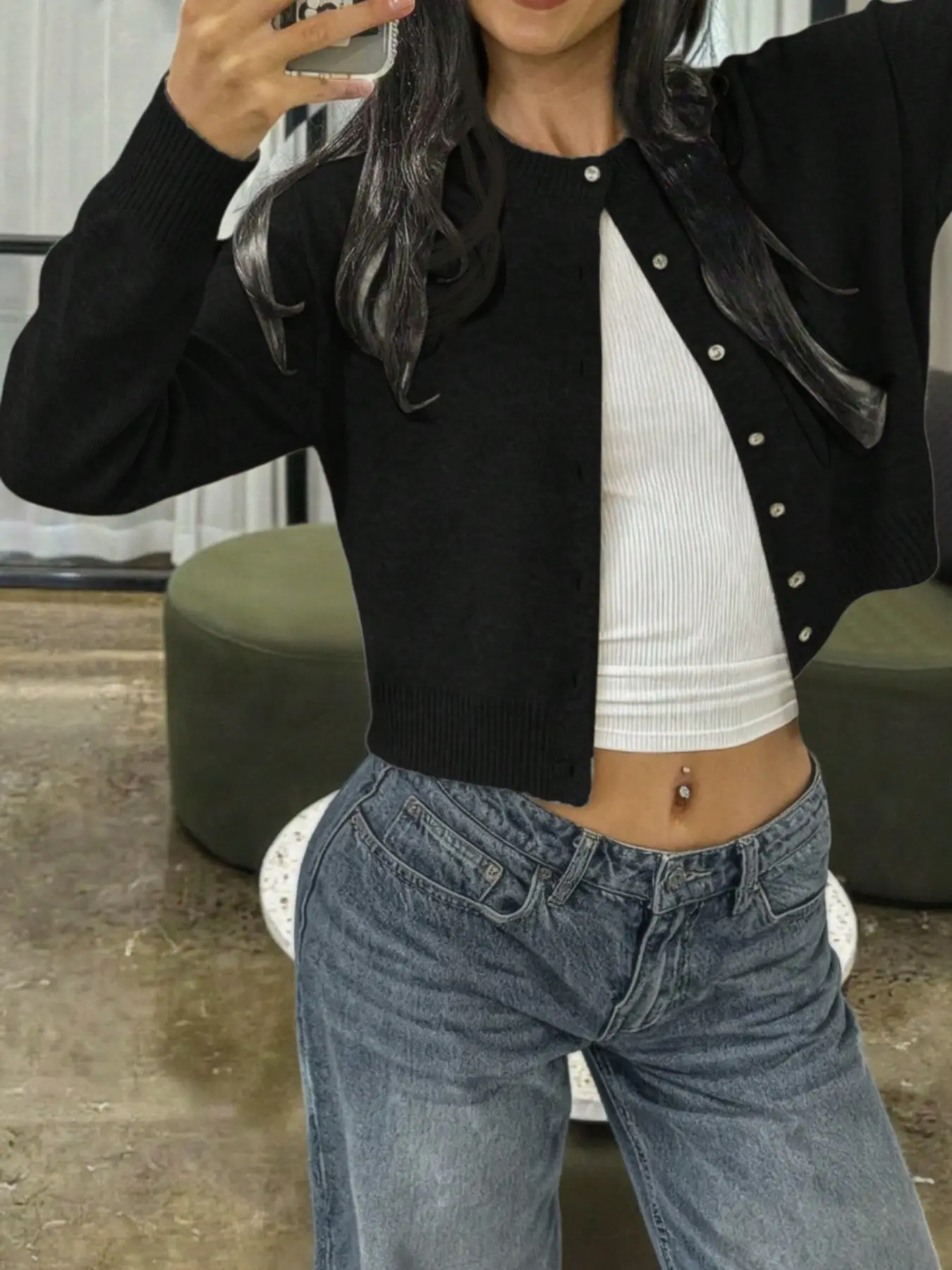 Women's Casual Knit Cardigan Tops, Knitted Simple Light Button-Up Sweater Coat, Essential Fashion Outerwear for Everyday Wear, Knitwear, Womenswear