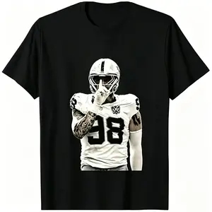 ⚡🏈[TikTok Trending Shirt][Vintage Football Shirt]Vintage Raiders#98 Maxx Crosby Football Graphic T-Shirt Retro Streetwear Tee Unisex Men Women Casual Game Day Outfit Sports Fan Gift🏈