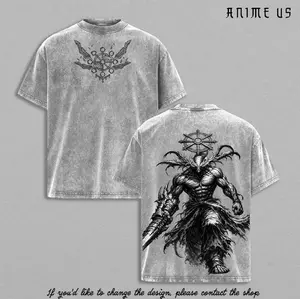 Mahoraga Vintage Washed Oversized T-Shirt – Jujutsu Kaisen Anime Graphic Tee, Anime Streetwear Apparel, Soft Cotton Casual Unisex Top