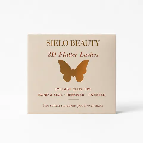 "So Dreamy" Kit, Sizes 8mm-20mm, Sielo Beauty 3D Flutter Lash Kit,  DIY Eyelash Kit with Customizable Lashes, Tweezer, Lash Bond & Seal, Lash Remover Oil, Fluffy Design, Includes Tray of Cluster Lashes