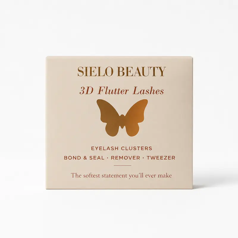"So Dreamy" Kit, Sizes 8mm-20mm, Sielo Beauty 3D Flutter Lash Kit,  DIY Eyelash Kit with Customizable Lashes, Tweezer, Lash Bond & Seal, Lash Remover Oil, Fluffy Design, Includes Tray of Cluster Lashes