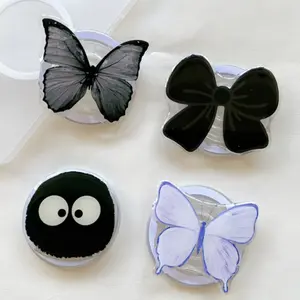 Korean Cute Cartoon Bow Butterfly For Magsafe Magnetic Phone Griptok Phone Holder Stand Universal Phone Ring Grip Tok For iPhone