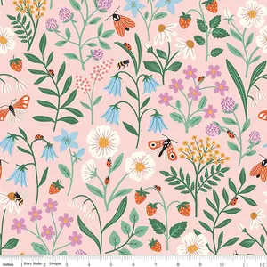 Riley Blake | Little Forest Atelier | Blooms and Bugs | Pink