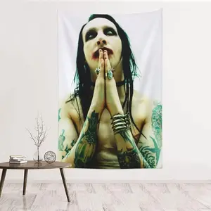 Marilyn Manson Home Fashion Wall Mounted Tapestry Decoration Bedroom Living Room 60 X 40 Inch Gift