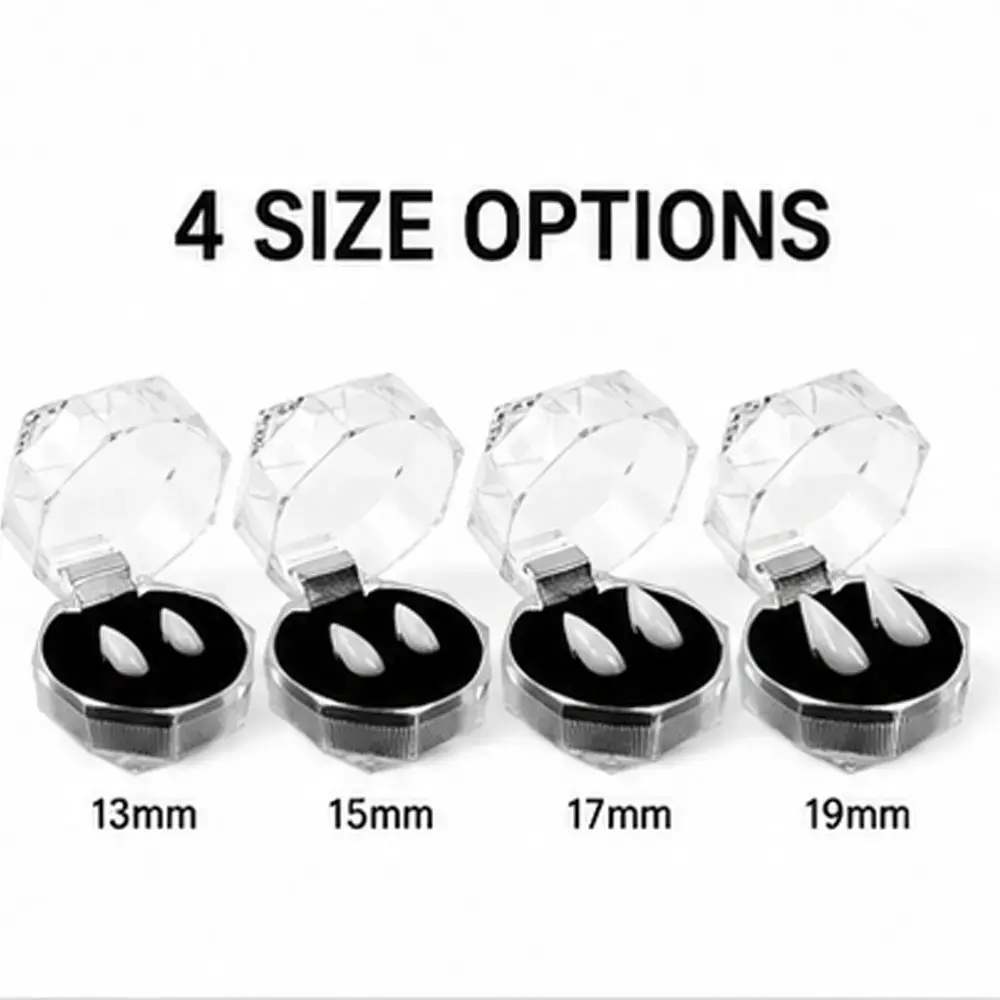 Reusable Vampire Fangs Denture Set Creepy 4 Pairs Multi-Size Resin Props with Clean Sticking Adhesives Edgy Elegant Gothic Accessories Adults Halloween Party Supplies Oral Care Item Halloween Fangs Cosplay Prop