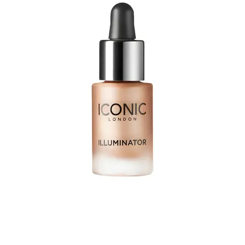 ICONIC LONDON Mini Illuminator - 0.09oz Light Liquid Cosmetic, Cruelty-Free Face Highlighter, Beauty & Glowy Skin Highlighters & Luminizers Makeup Product with Metallic Gloss for Body Use