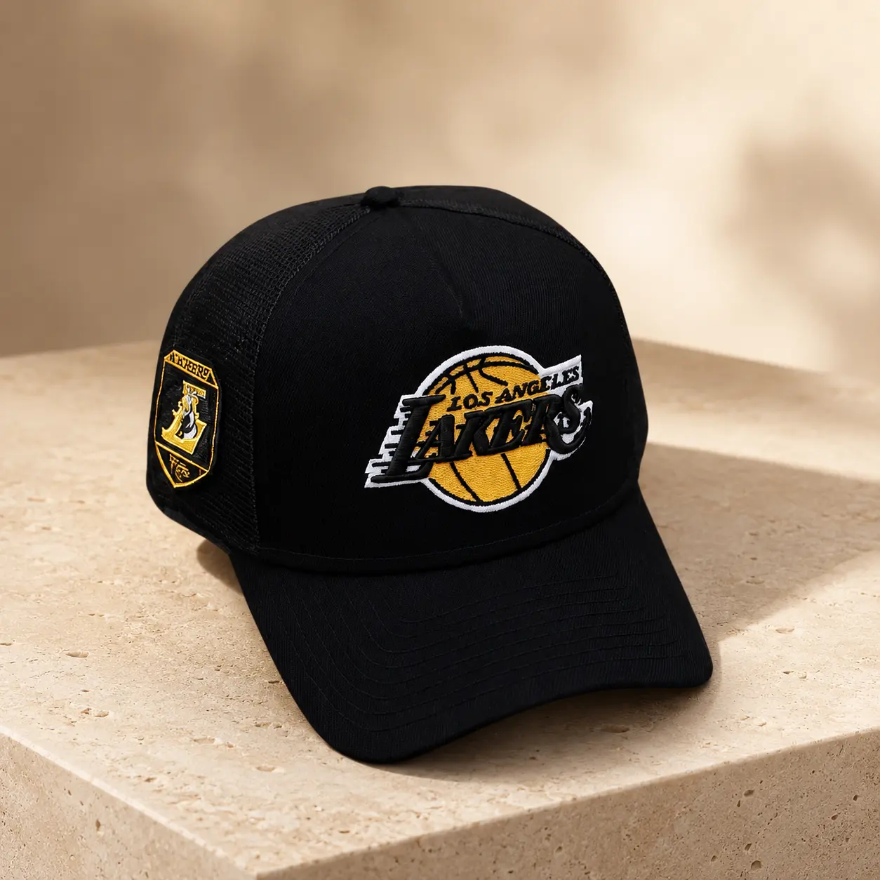 New era Classic Basketball League Style Trucker Hat Premium Retro LA Team Logo Embroidered Mesh Back Cap Adjustable Unisex Streetwear #basketballstyle #labaseball #streetwear