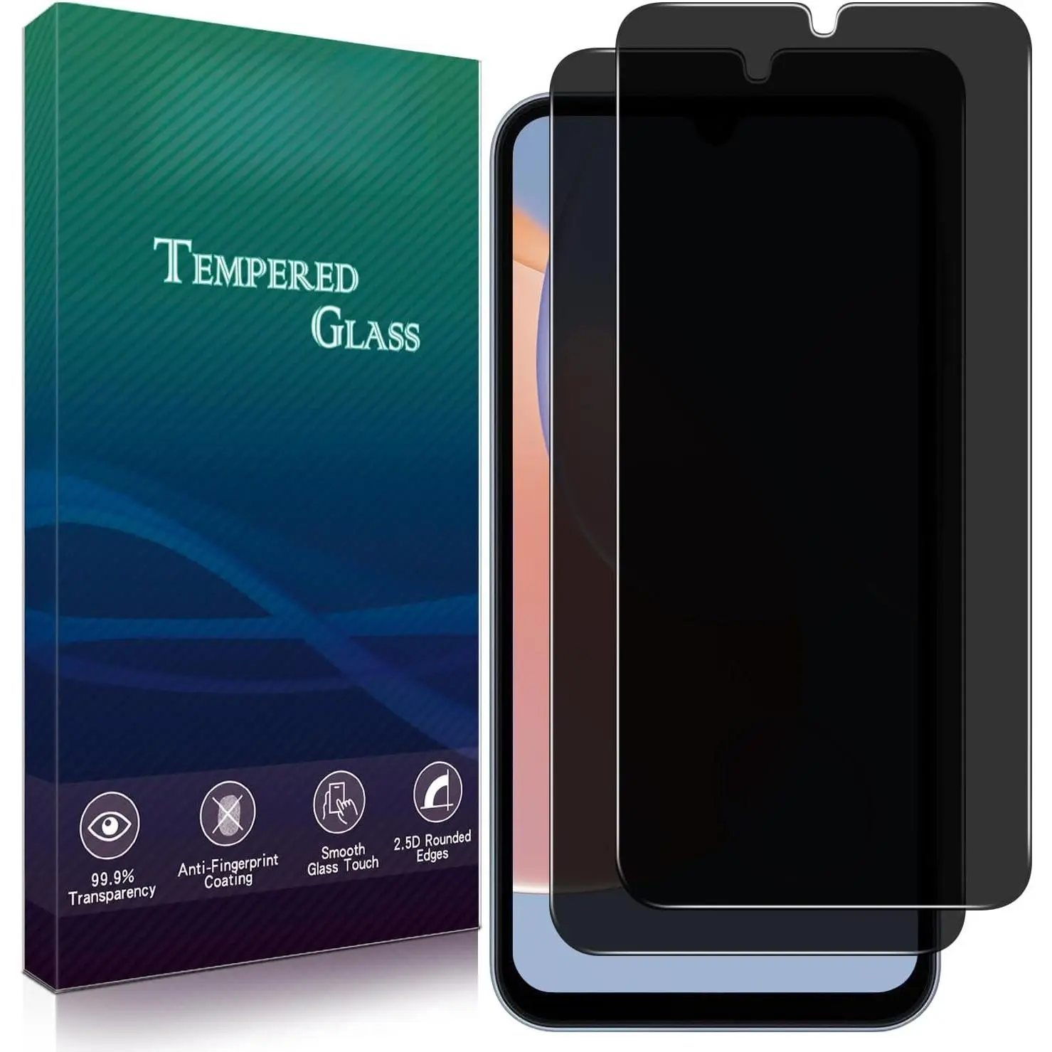 2 Pack  Screen Protector for  Galaxy A16 5G Tempered Glass Film, Bubble Free, 9H Hardness, Easy to Install, Case Friendly