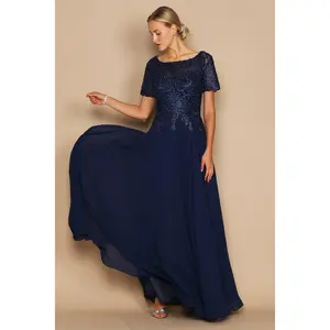 Dylan & Davids Short Sleeve Mother of the Bride Formal Dress