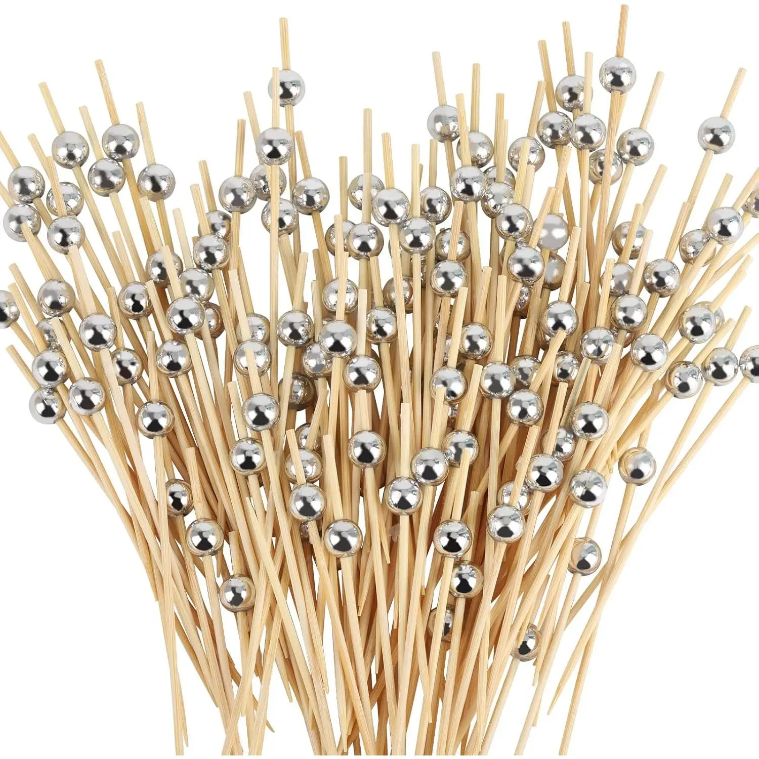 200 count    Picks - 4.7" Long Fancy Toothpicks - Decorative   Picks for Appetizers, Fruits, Parties