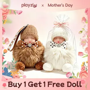 2 Pack Handmade Plush Pendants, Soft Doll Keychain, Plush Charms for Phone Bag, Sleep Doll Keychains - Best Gifts for Kids, Girlfriend, Charms Soft Holiday Gift - Easter Basket, Mother's Day, Christmas Gift Idea
