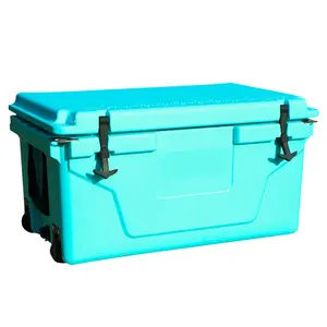 Blue 65QT Outdoor cooler fish ice chest Box Camping Cooler Box