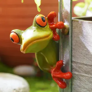 Creative Realistic Frog Flower Pot Decoration, Waterproof Durable Garden Statue, Perfect for Garden Balcony Fun Decor