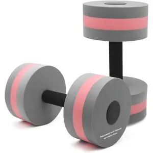 Aquatic Dumbells, 2PCS Water Aerobic Exercise Foam Dumbbell Pool Resistance,Water Aqua Fitness Barbells Hand Bar Exercises Equipment for Weight Loss