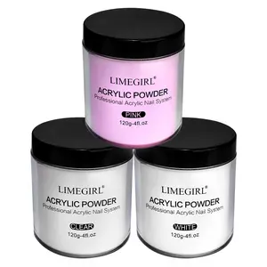 Transparent Acrylic Powder, Super Hard Nail Art Powder, 4oz/120g, Professional Acrylic Nail Polish, Large Capacity, 3D French Nails, Extension Nails