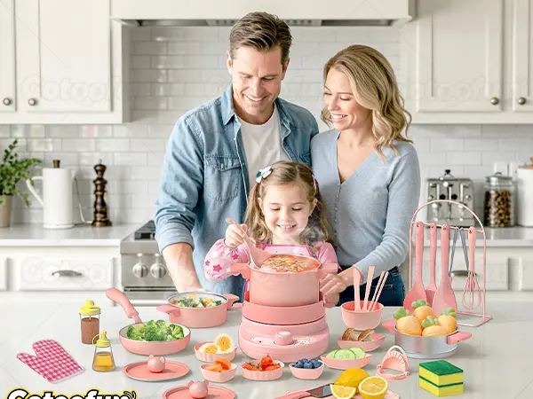 GOTOOFUN 4-Color Kids Real Mini Cooking Set (Ages 8-12) - Safe Montessori Kitchen Toy with Knife & Dishes | Halloween, Thanksgiving & Christmas Gift for Girls & Boys GOTOOFUN 4-Color Kids Real Mini Cooking Set (Ages 8-12) - Safe Montessori Kitchen Toy with Knife & Dishes | Halloween, Thanksgiving & Christmas Gift for Girls & Boys