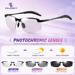 Polarized Sunglasses With A Semi-Rimless Design And Ultra-Thin, Lightweight Lenses, Suitable For Outdoor Walks, Bright Sunlight, Long-Distance Driving, And Extended Outdoor Work.
