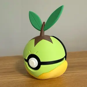 Turtwig Ball - Made to Order, High-Quality PLA, 3D Printed Pokeball Figure