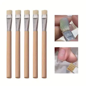 Nail short bristle brushes, nail supplies tools, disposable nail polish brushes, nail accessories, professional nail design, textured brushes, durable bristles, sturdy construction, stamping brushes, salon professionals, beauty lovers
