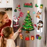 1 set Christmas Refrigerator Magnets,Christmas Tree Magnets for Fridge Stickers Decoration， Adorable Xmas Stickers for Kids Toddlers, DIY Fridge Santa Reindeer Snowman for Fridge Garage Kitchen Metal Door Christmas Decoration 2026