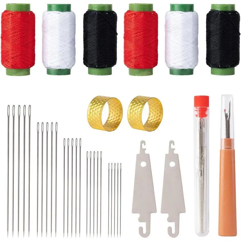 Stocking Stuffers for Women - 37 Pcs Big Eye Steel Sewing Needles Kit,Stainless Steel Needles for Hand Sewing,Christmas Gifts for Women,Mom,Grandma & Teen Girls_P