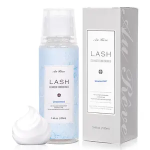100ml Unscented Lash Shampoo Concentrate Oil-Free Eyelash Extension Cleanser for Salon Home Care, Makes 20 Bottles 60ml Lash Shampoo for Lash Extensions