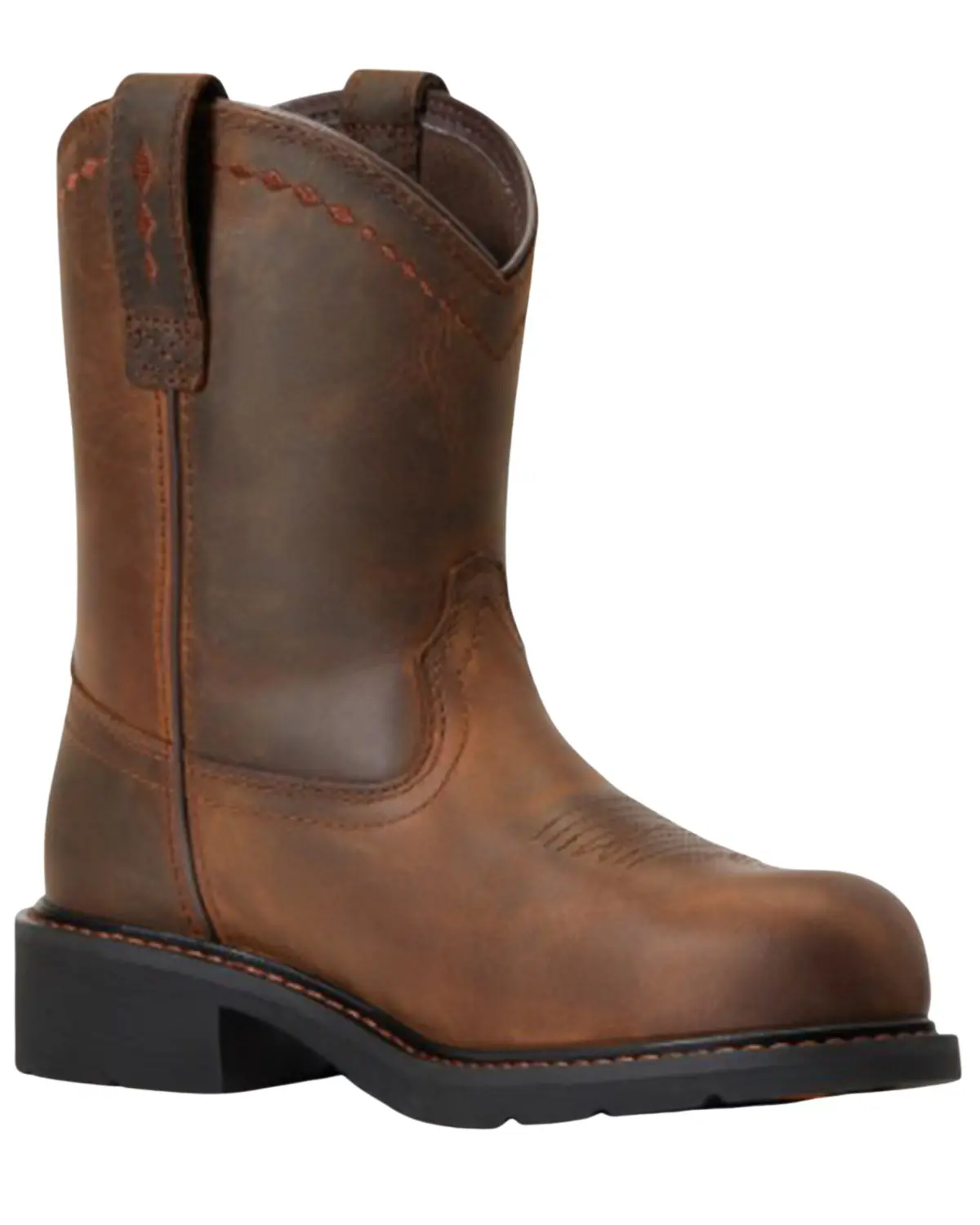 Ariat Women's Women'S Fat Pull On Work Boot Steel Toe - 10040431