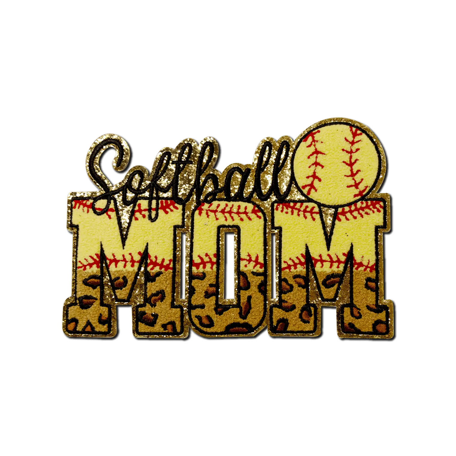 "Softball Mom" Chenille Patch