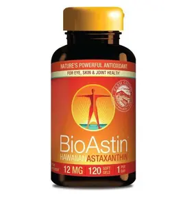 BioAstin Hawaiian Astaxanthin 12mg, 120 Softgels – Antioxidant Supplement for Eye, Skin & Joint Support