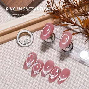 Strong Magnetic Ring Magnet Tool, 1/2pcs Cat Eye Nail Art Accessory, DIY Nail Art, Home Nail Art, 3-Second Absorption, Ideal for Beginners, Essential Manicure Aid