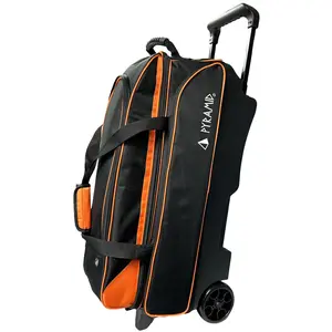 Pyramid Prime Triple Roller Bowling Bag (Black/Orange)