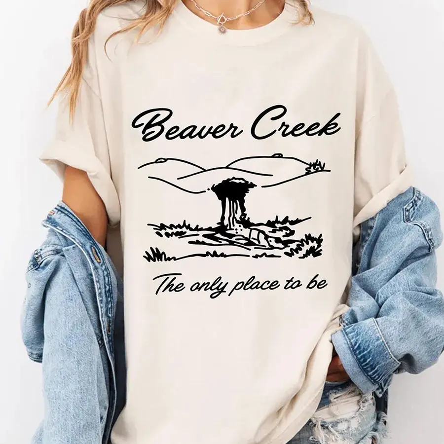 Lesbian Tee, Beaver Creek Graphic Shirt, LGBTQ+ Pride Fashion Top, Sapphic Visibility Tee, Casual Gift for Lesbian Women, Inclusive Streetwear Style