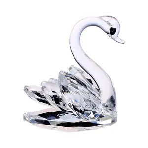 Sparkle Crystal Swan Figurine Collection Paperweight Table Centerpiece Ornament