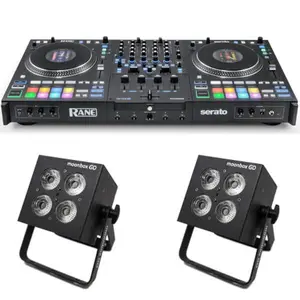 RANE Performer w/ MoonBox GO Set | Motorized DJ Controller + Wireless Hex Uplighting | Pro DJ Performance & Lighting Kit