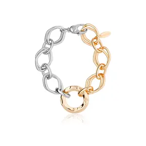 Mixed Metal Chain Link Bracelet