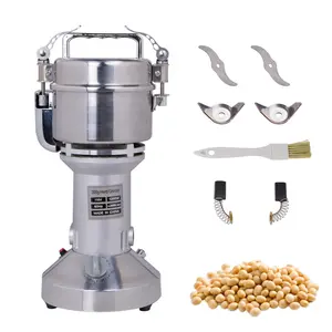 Hakka High-Speed Electric Grain Milling Machine - 1200W Stainless Steel Grain Processor, 200g Capacity Grinding Appliance for Seeds, Flour, Nuts, Pills, Wheat, Corn, Herbs, Spices