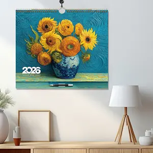 2026 Wall Calendar with Monthly Planner, Sticky Notes Area, Back Pocket Design, Creative Office & Home Use, Pen Included
