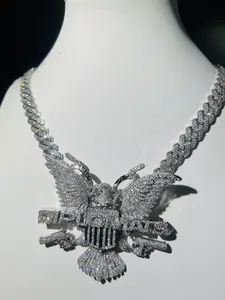 Luxury Desert Eagle Customized Ice Diamond Pendant, High Quality Rose Gold Plated Hip Hop Pendant for Men and Women, Party Wear, Nickel Free, Lead Free, Large Party Wear, Hip Hop Gift